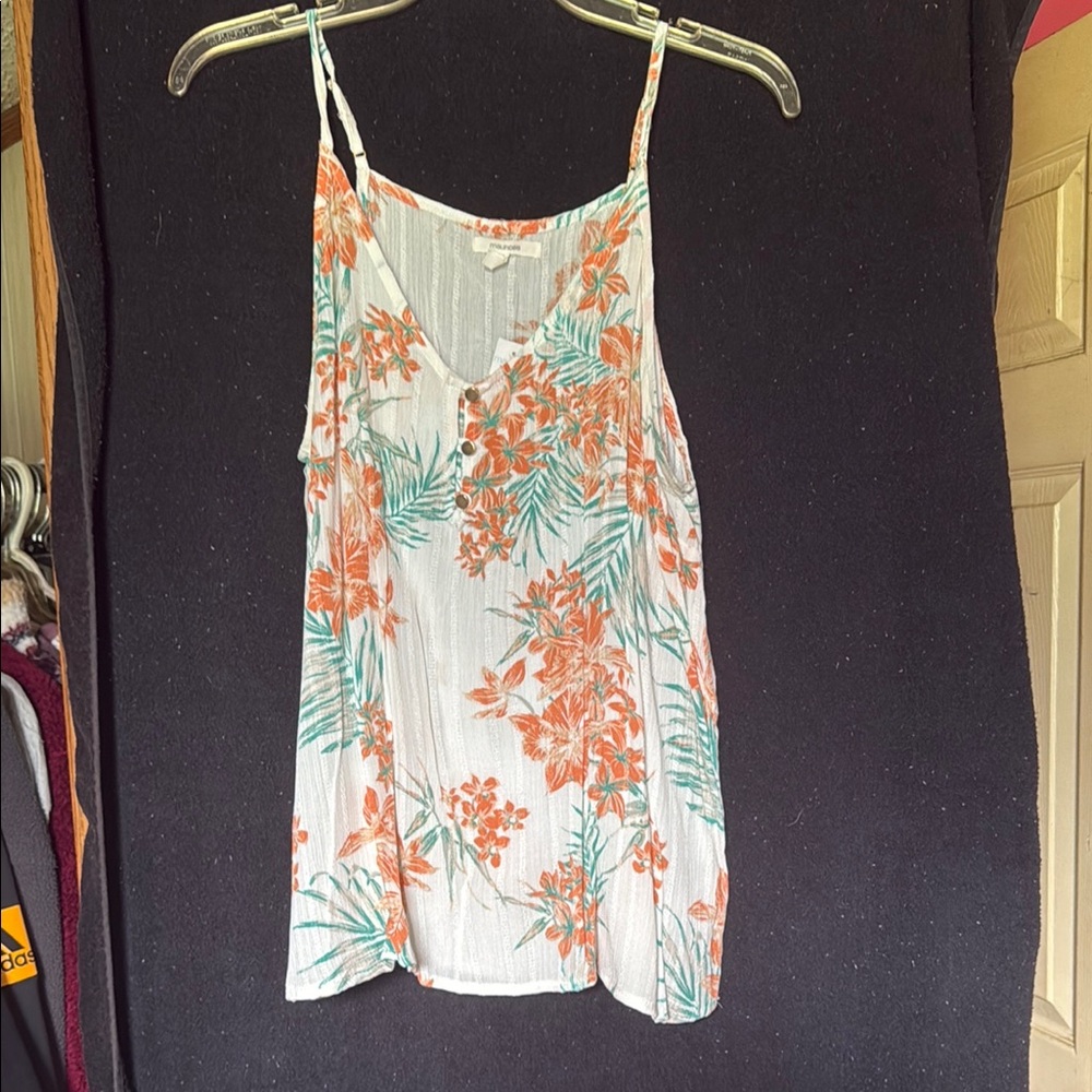 Maurices Floral Camisole - Orange and Green